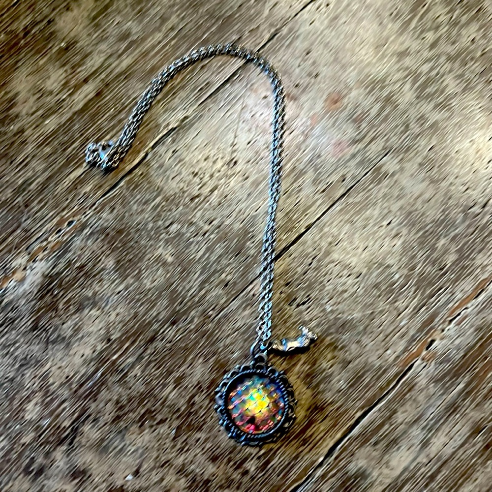 Iridescent mermaid necklace